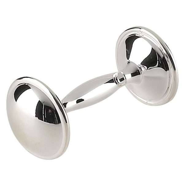 Silver Dumbbell Rattle