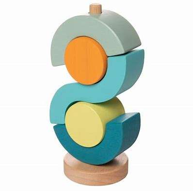 Boom Shock-a-Locka wooden stacking toy and puzzle for baby