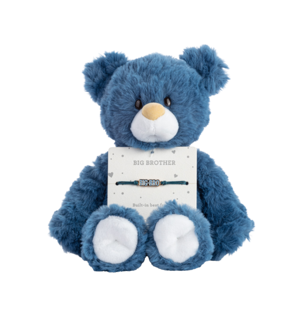 Big Brother bear with a big bro bracelet