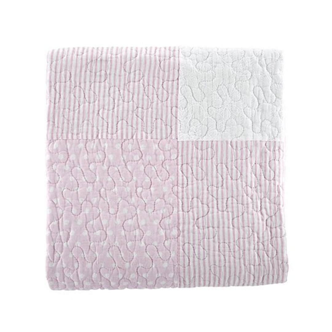 Stephan Baby Pink Quilt - Baby Showers By Mail Beautiful pink dot quilt that will keep baby warm and is 38" by 48"