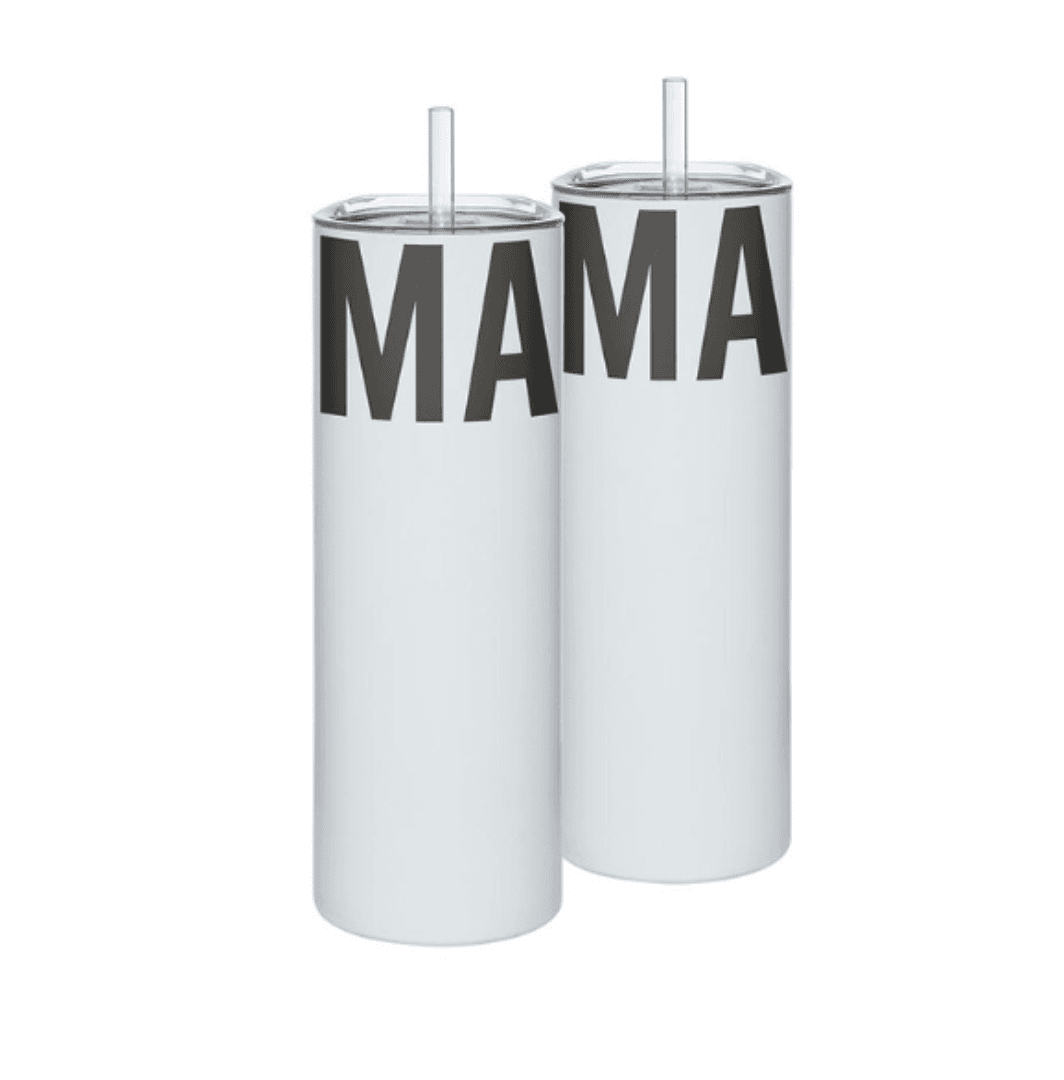 Mama tumbler with straw